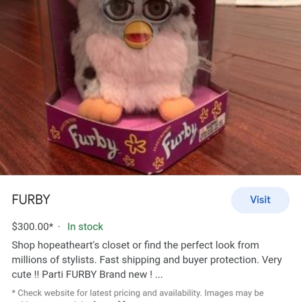 1998 Original Electronic Furby Tiger